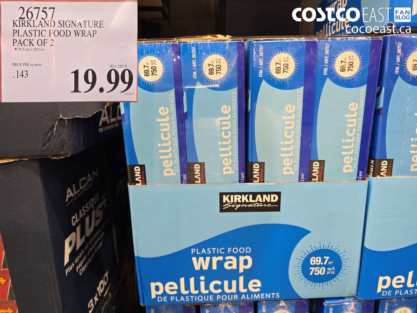 26757 KIRKLAND SIGNATURE PLASTIC FOOD WRAP PACK OF 2 $19.99