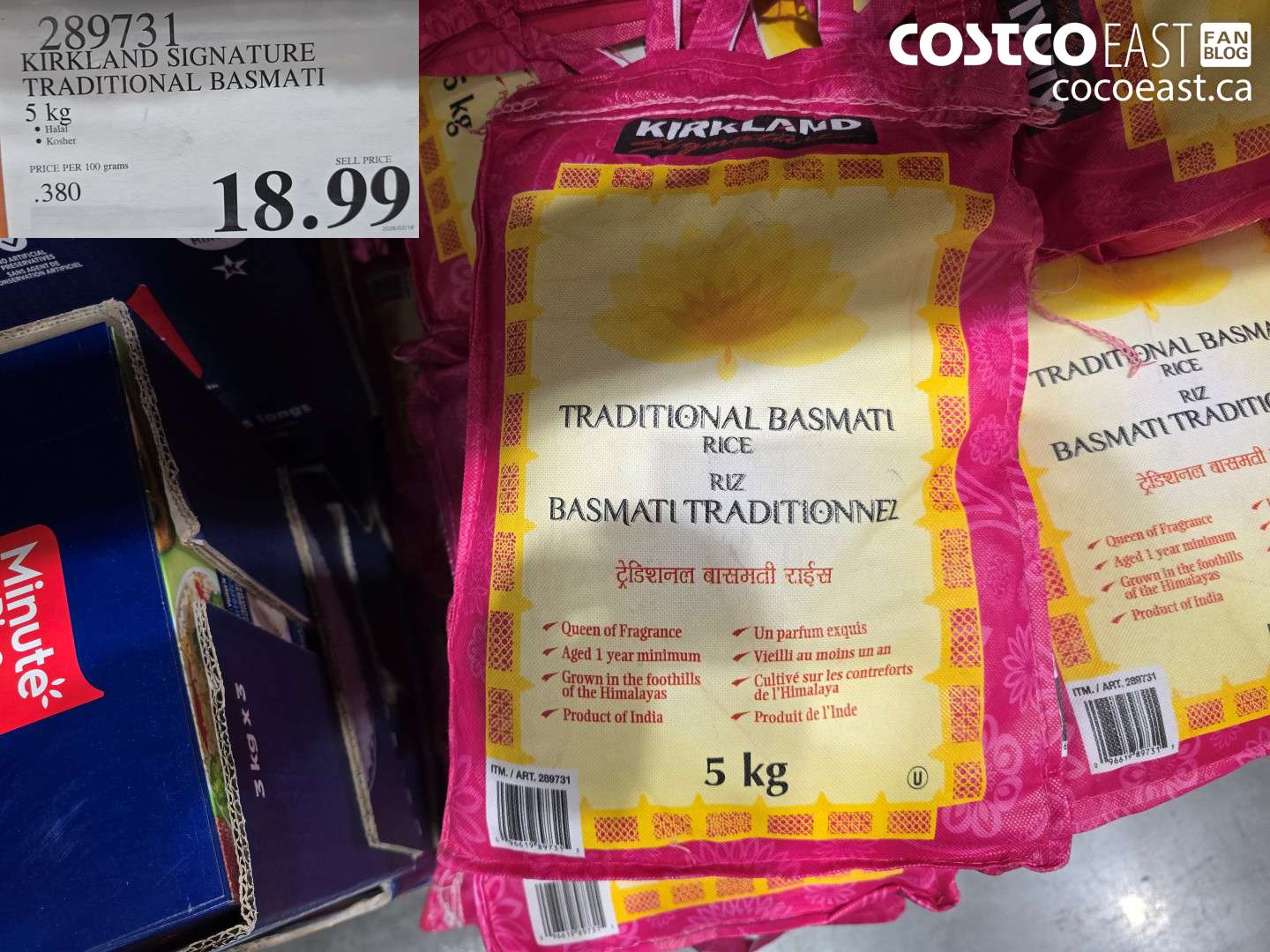 289731 KIRKLAND SIGNATURE TRADITIONAL BASMATI 5 KG $18.99