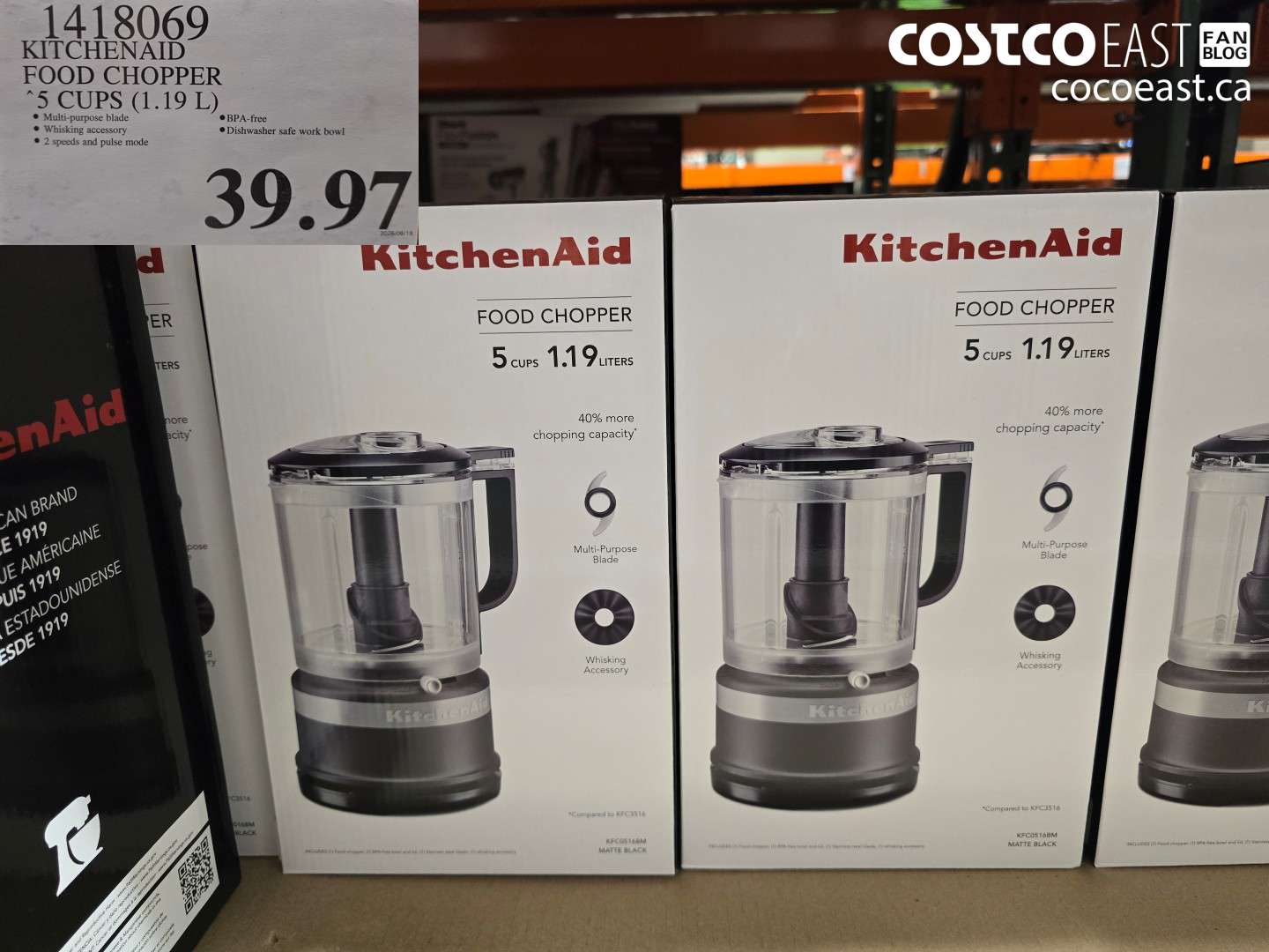 1418069 KITCHENAID FOOD CHOPPER 5 CUPS (1.19 L) $39.97
