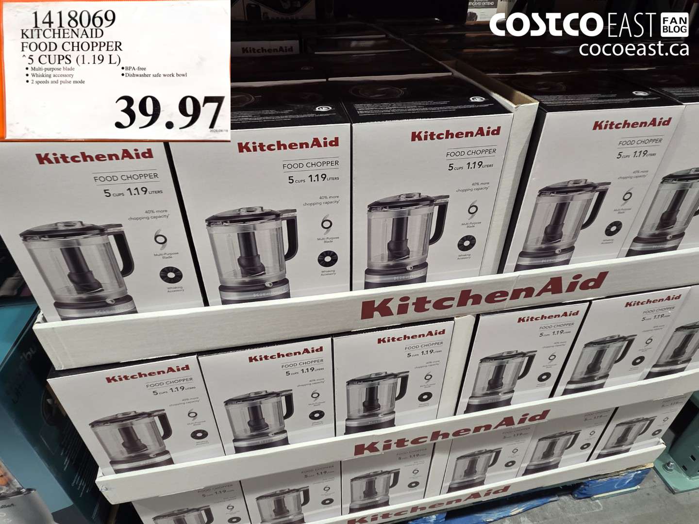 1418069 KITCHENAID FOOD CHOPPER 5 CUPS (1.19 L) $39.97