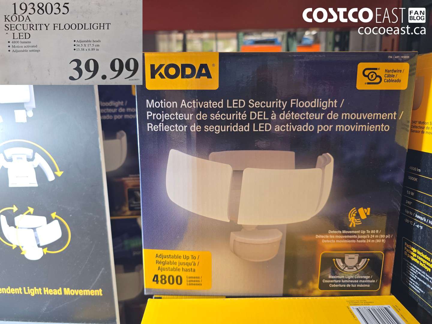 1938035 KODA SECURITY FLOODLIGHT LED $39.99