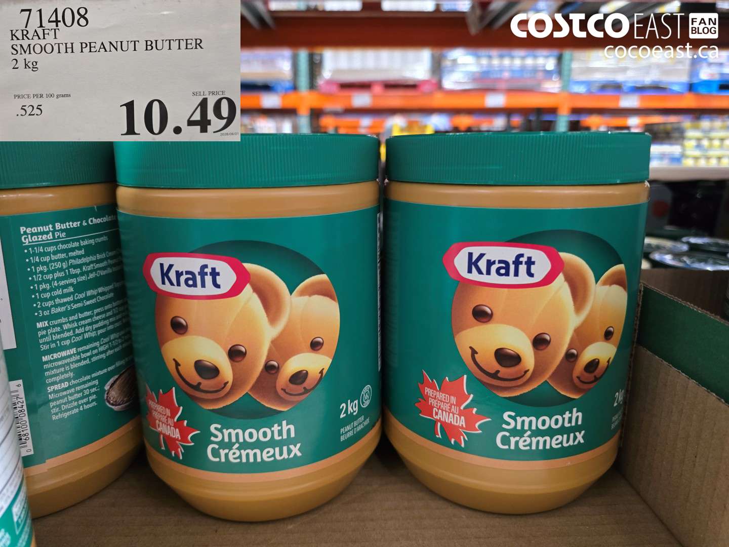 71408 KRAFT SMOOTH PEANUT BUTTER 2 KG $10.49