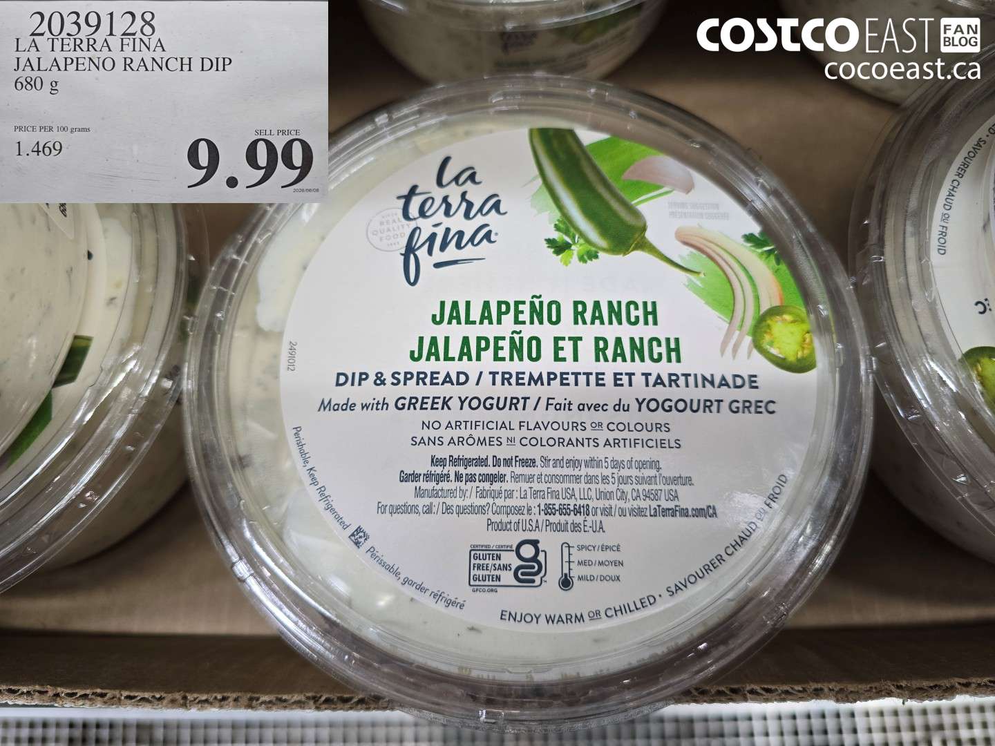 2039128 LA TERRA FINA JALAPENO RANCH DIP 680 G $9.99