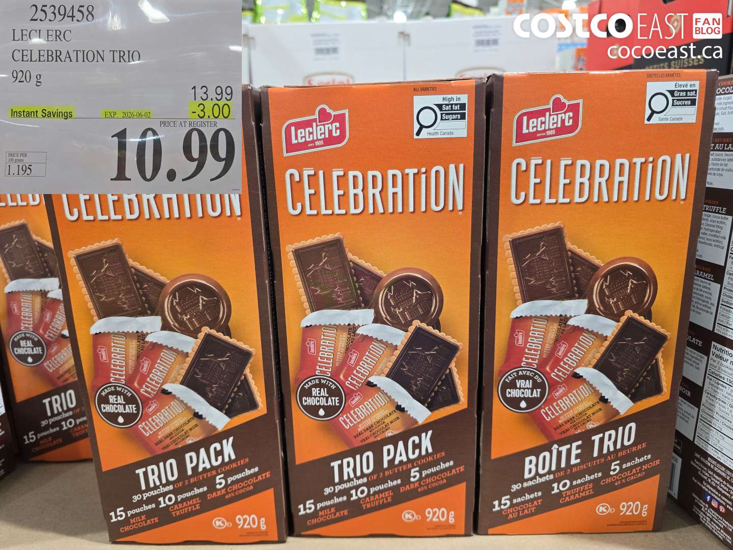 2539458 LECLERC CELEBRATION TRIO 920 G ($3.00 INSTANT SAVINGS EXPIRES ON 2026-06-02) $10.99