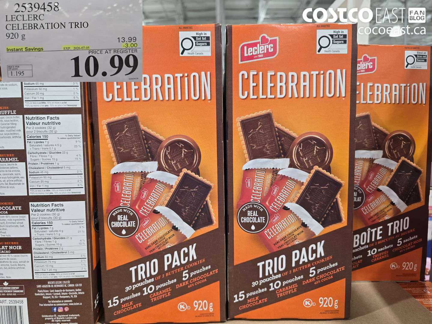 2539458 LECLERC CELEBRATION TRIO 920 G ($3.00 INSTANT SAVINGS EXPIRES ON 2026-07-05) $10.99