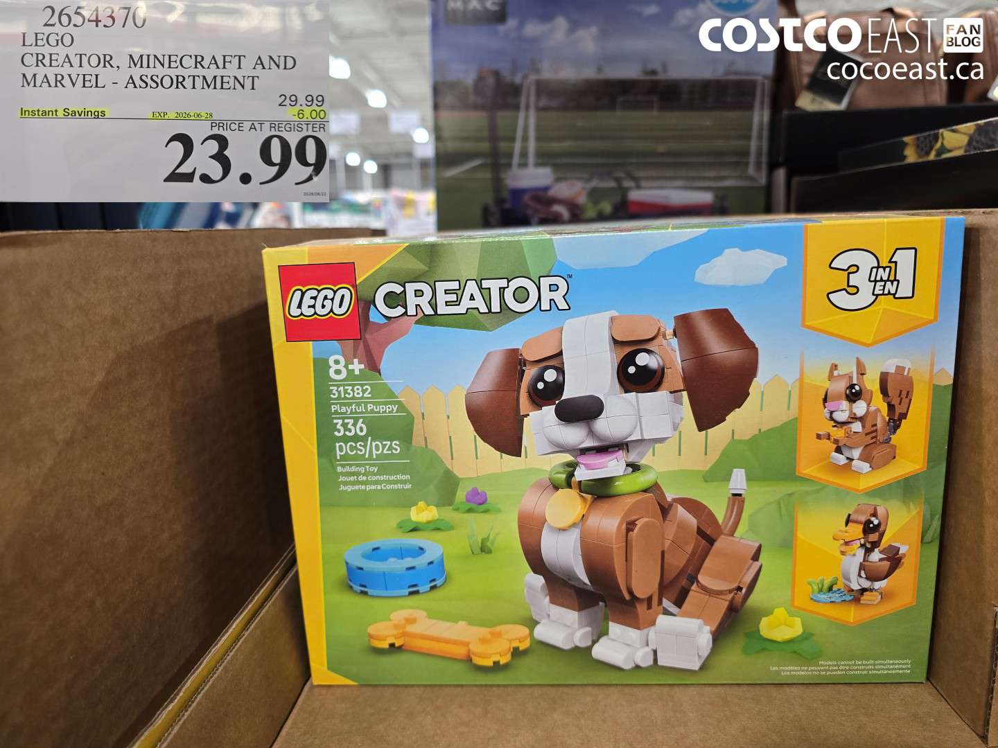 2654370 LEGO CREATOR, MINECRAFT AND MARVEL - ASSORTMENT ($6.00 INSTANT SAVINGS EXPIRES ON 2026-06-28) $23.99