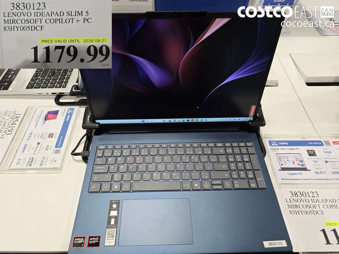 3830123 LENOVO IDEAPAD SLIM 5 MICROSOFT COPILOT + PC 83HY005DCF $1179.99
