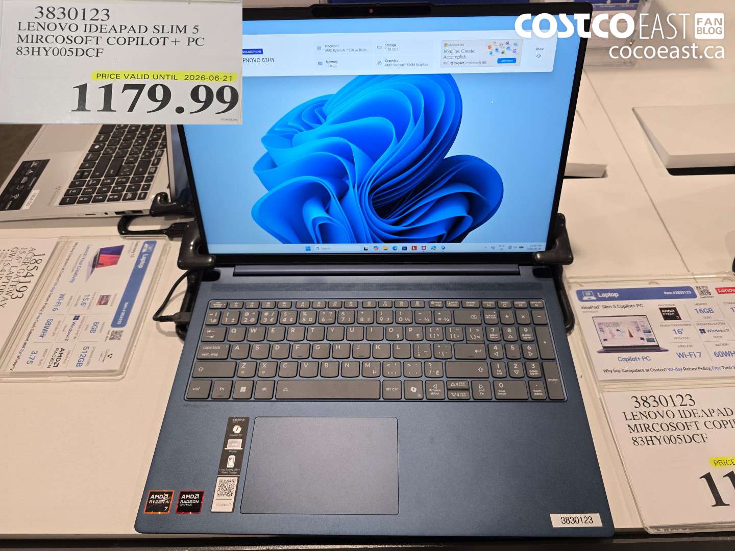 3830123 LENOVO IDEAPAD SLIM 5 MIRCOSOFT COPILOT+ PC $1179.99