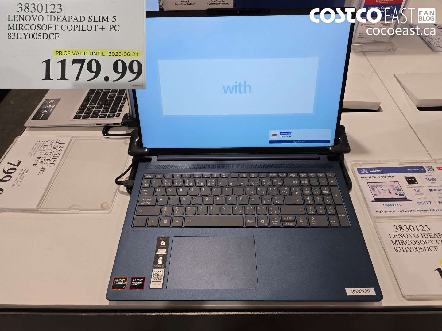 3830123 LENOVO IDEAPAD SLIM 5 MIRCOSOFT COPILOT+ PC 83HY005DCF $1179.99