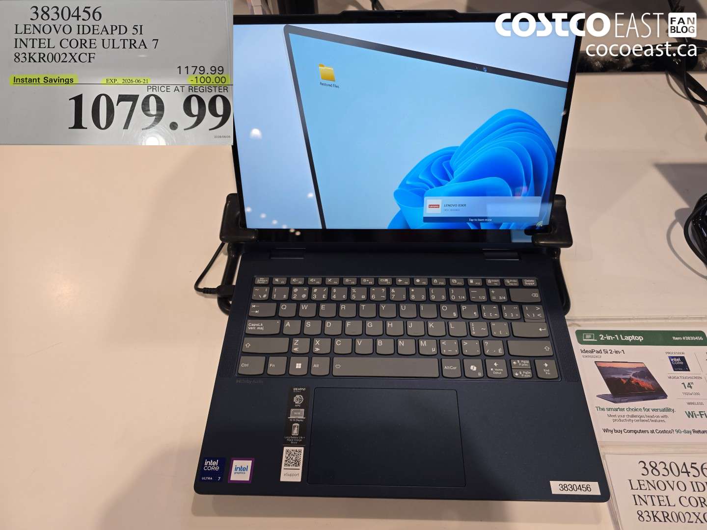 3830456 LENOVO IDEAPD 5I INTEL CORE ULTRA 7 83KR002XCF ($100.00 INSTANT SAVINGS EXPIRES ON 2026-06-21) $1079.99