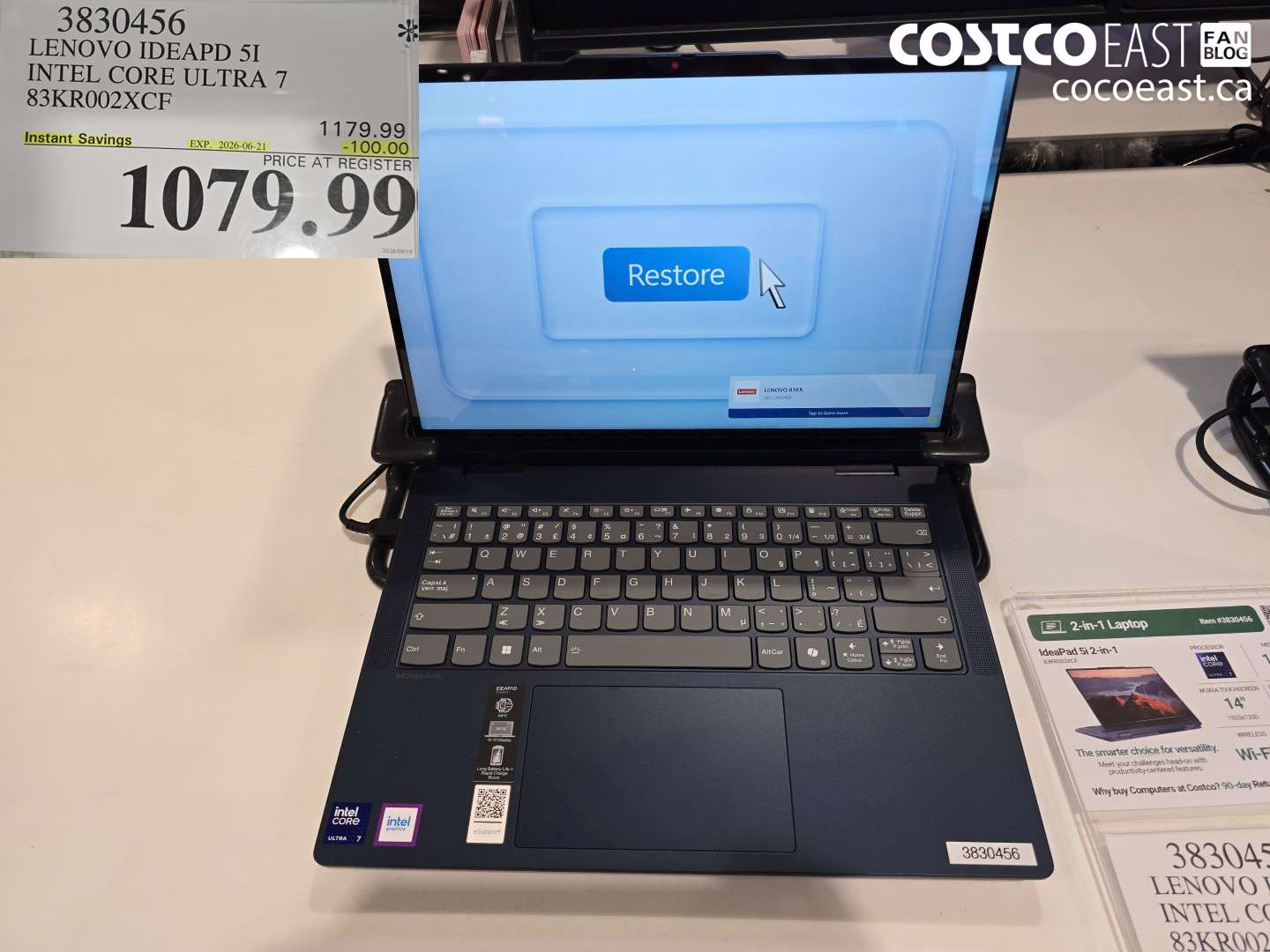 3830456 LENOVO IDEAPD 5I INTEL CORE ULTRA 7 83KR002XCF ($100.00 INSTANT SAVINGS EXPIRES ON 2026-06-21) $1079.99