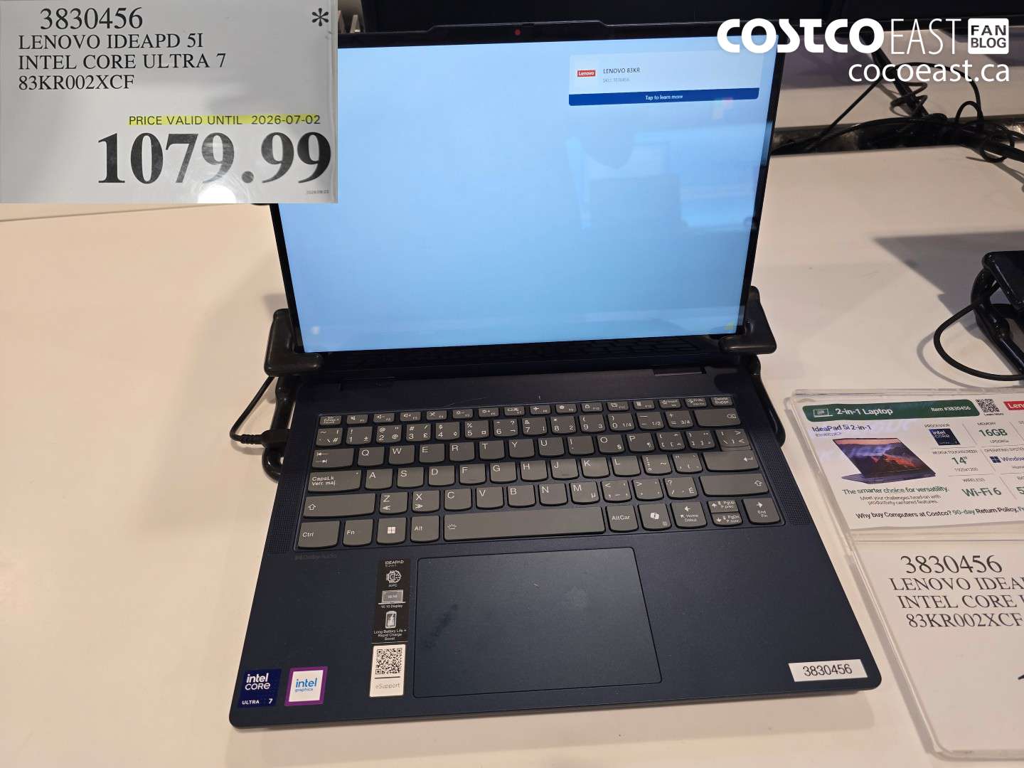 3830456 LENOVO IDEAPD 5I INTEL CORE ULTRA 7 83KR002XCF $1079.99
