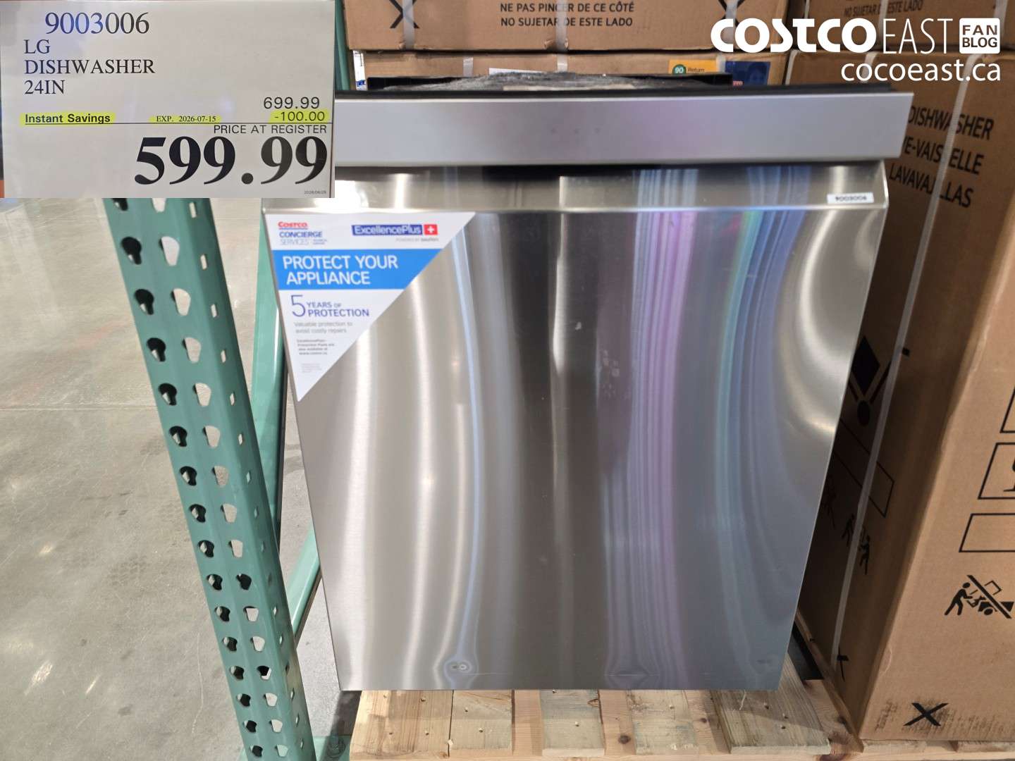 9003006 LG DISHWASHER 24IN ($100.00 INSTANT SAVINGS EXPIRES ON 2026-07-15) $599.99