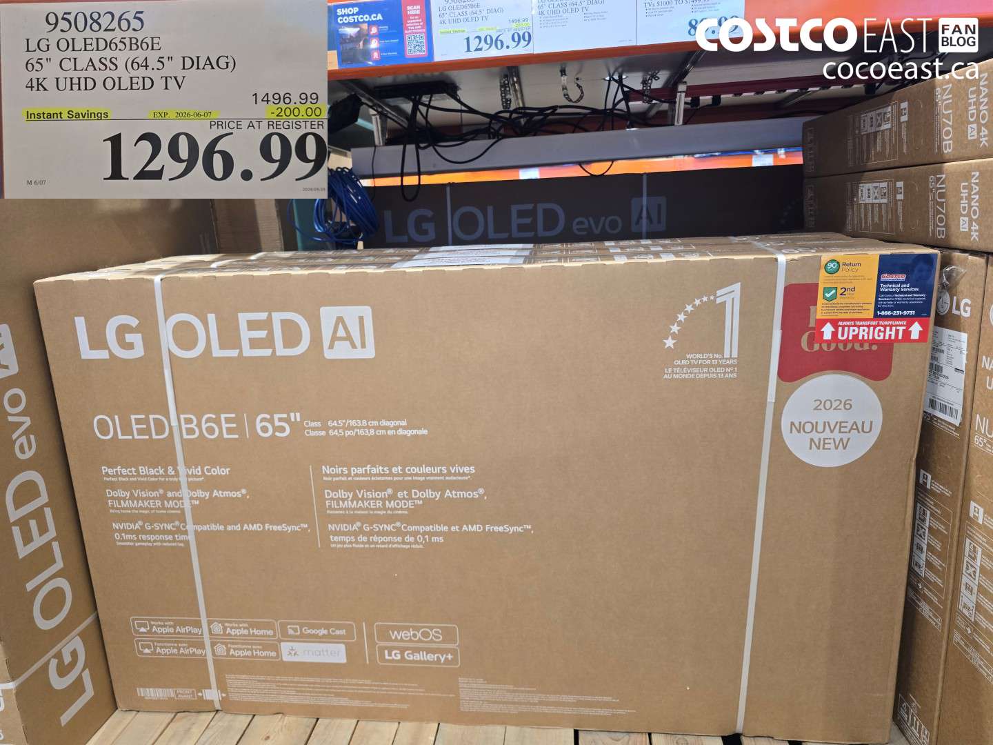 9508265 LG OLED65B6E 65