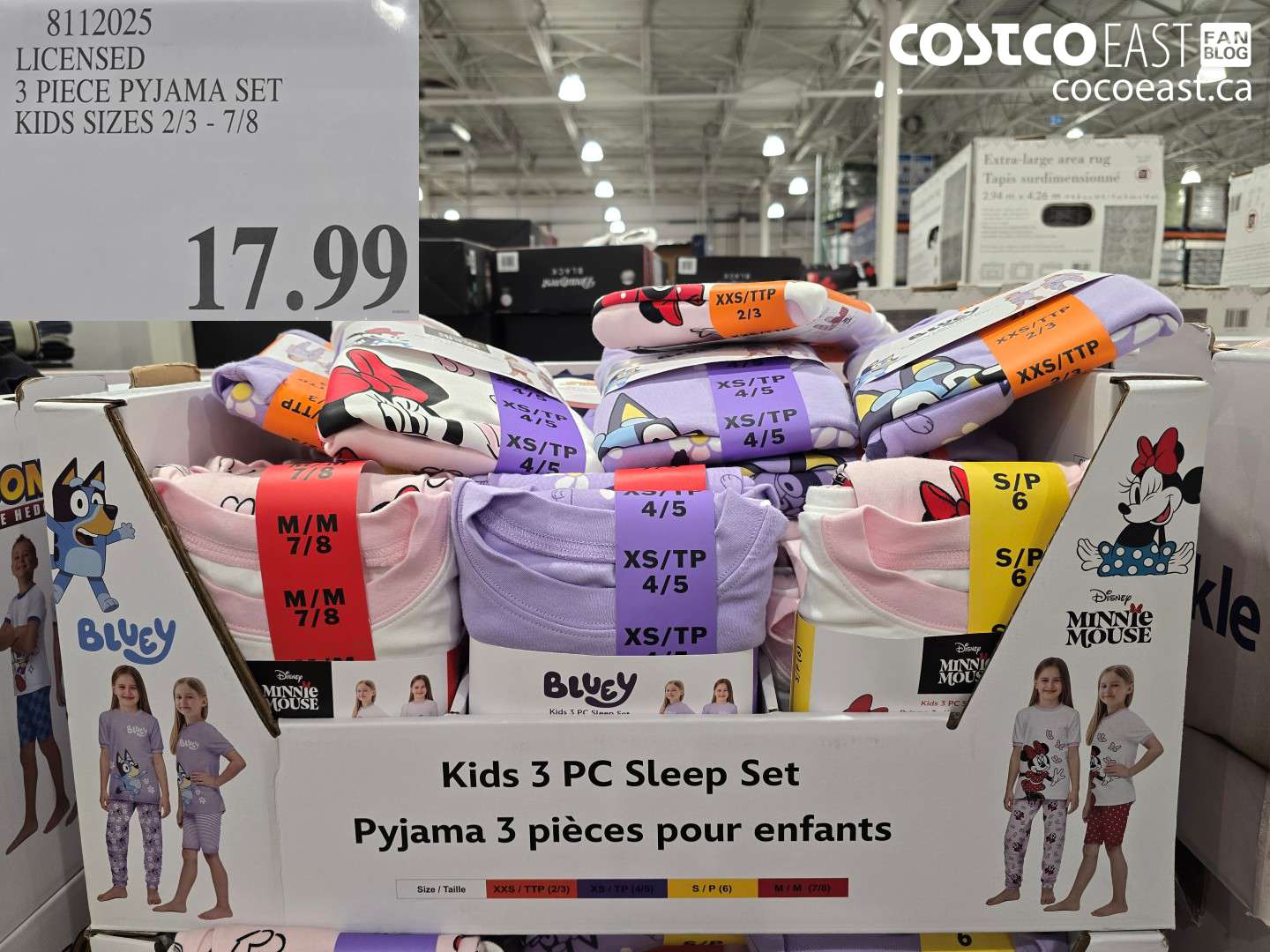 8112025 LICENSED 3 PIECE PYJAMA SET KIDS SIZES 2/3 - 7/8 $17.99