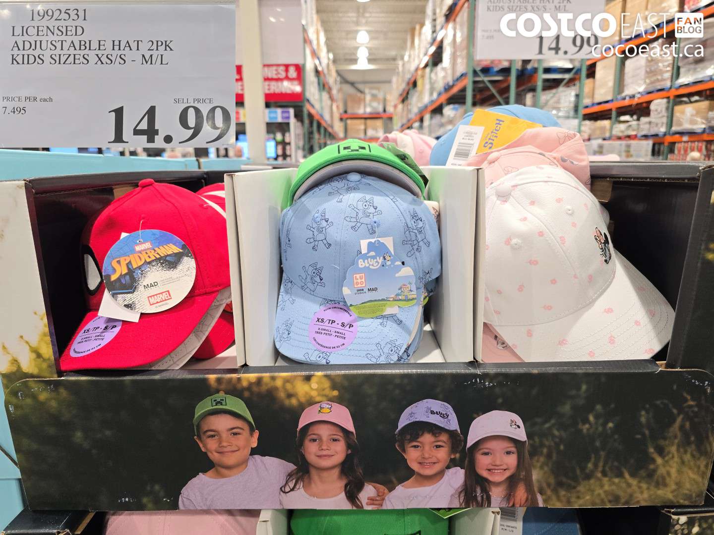 1992531 LICENSED ADJUSTABLE HAT 2PK KIDS SIZES XS/S - M/L $14.99