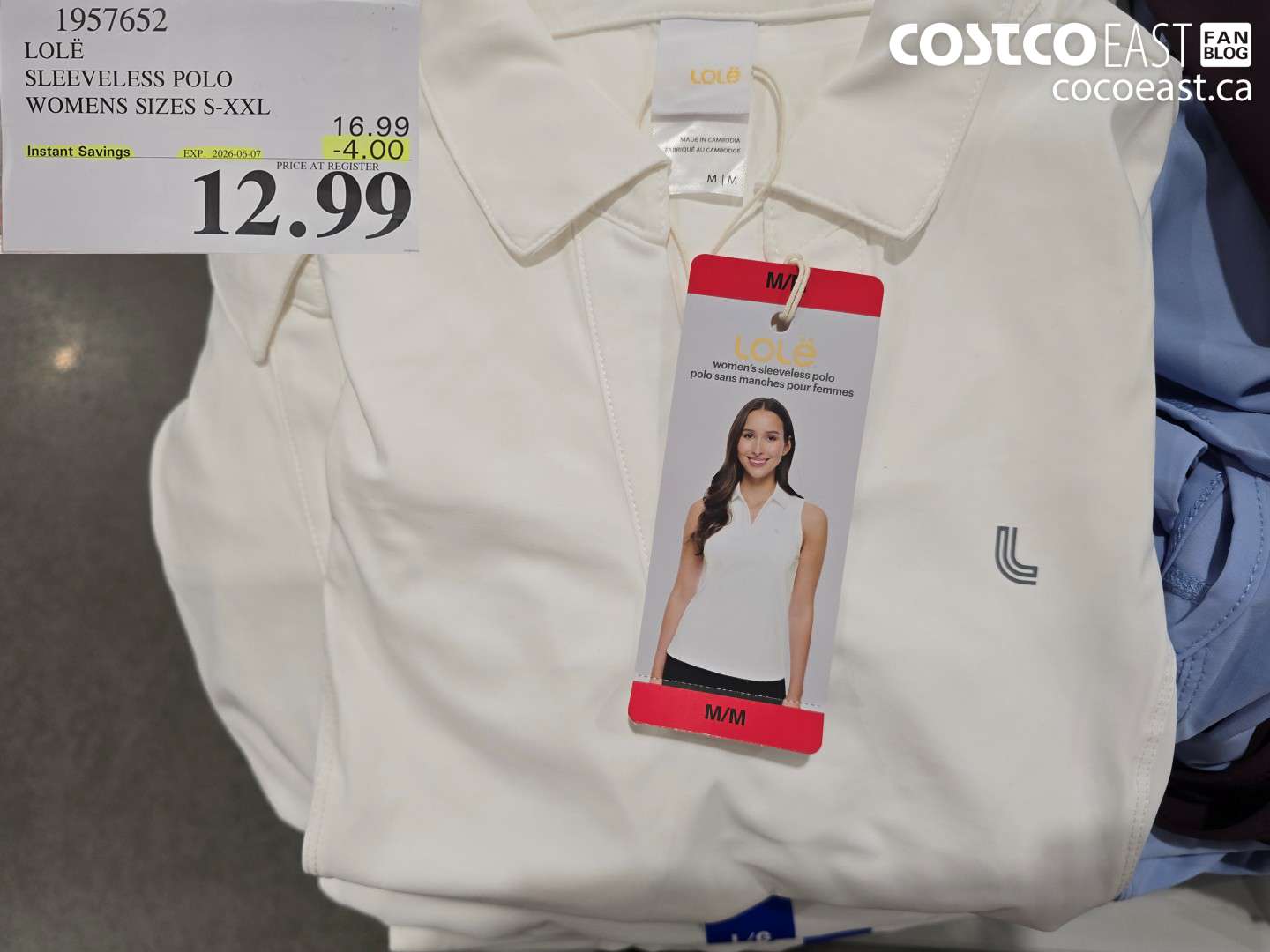 1957652 LOLË SLEEVELESS POLO WOMENS SIZES S-XXL ($4.00 INSTANT SAVINGS EXPIRES ON 2026-06-07) $12.99