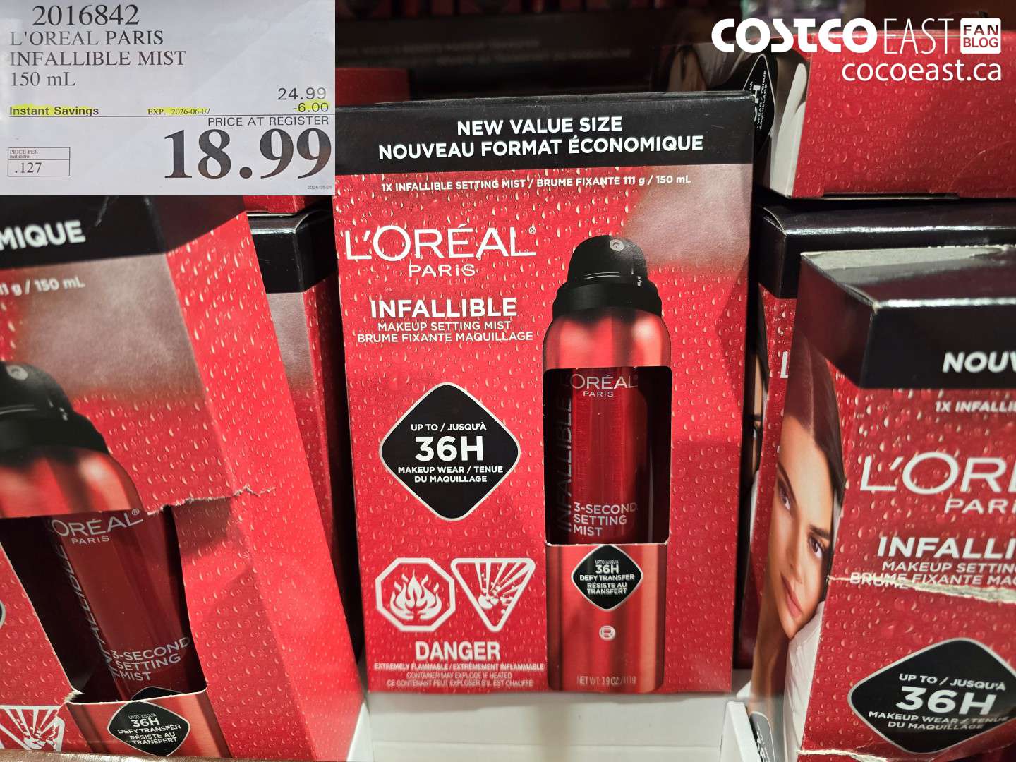 2016842 L'OREAL PARIS INFALLIBLE MIST 150 ML ($6.00 INSTANT SAVINGS EXPIRES ON 2026-06-07) $18.99