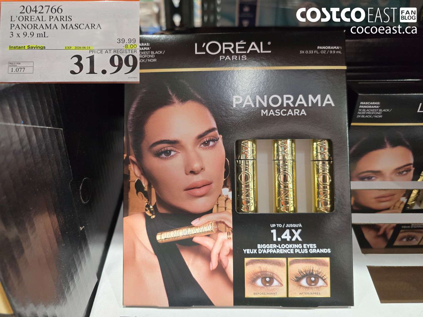 2042766 L'OREAL PARIS PANORAMA MASCARA 3 X 9.9 ML ($8.00 INSTANT SAVINGS EXPIRES ON 2026-06-14) $31.99