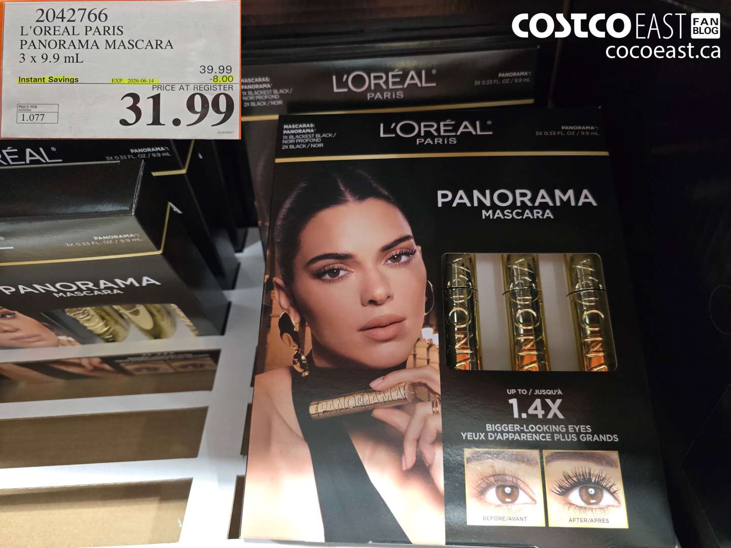 2042766 L'OREAL PARIS PANORAMA MASCARA 3 X 9.9 ML ($8.00 INSTANT SAVINGS EXPIRES ON 2026-06-14) $31.99