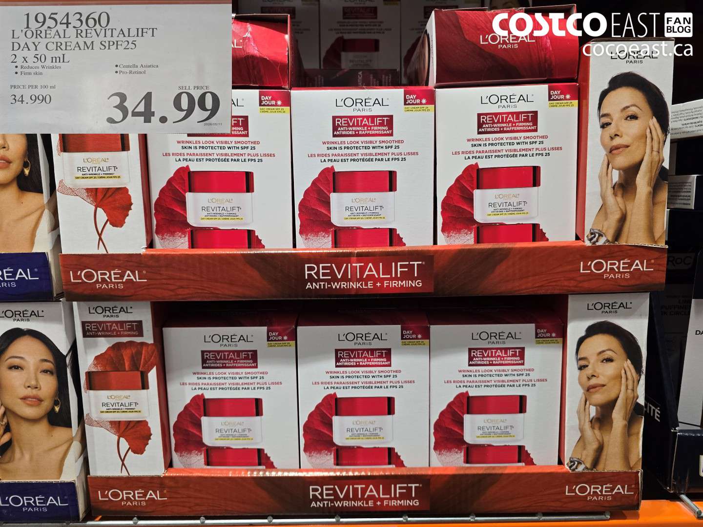 1954360 L'OREAL REVITALIFT DAY CREAM SPF25 2 X 50 ML $34.99