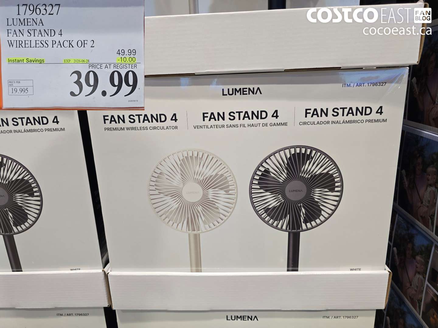 1796327 LUMENA FAN STAND 4 WIRELESS PACK OF 2 ($10.00 INSTANT SAVINGS EXPIRES ON 2026-06-28) $39.99