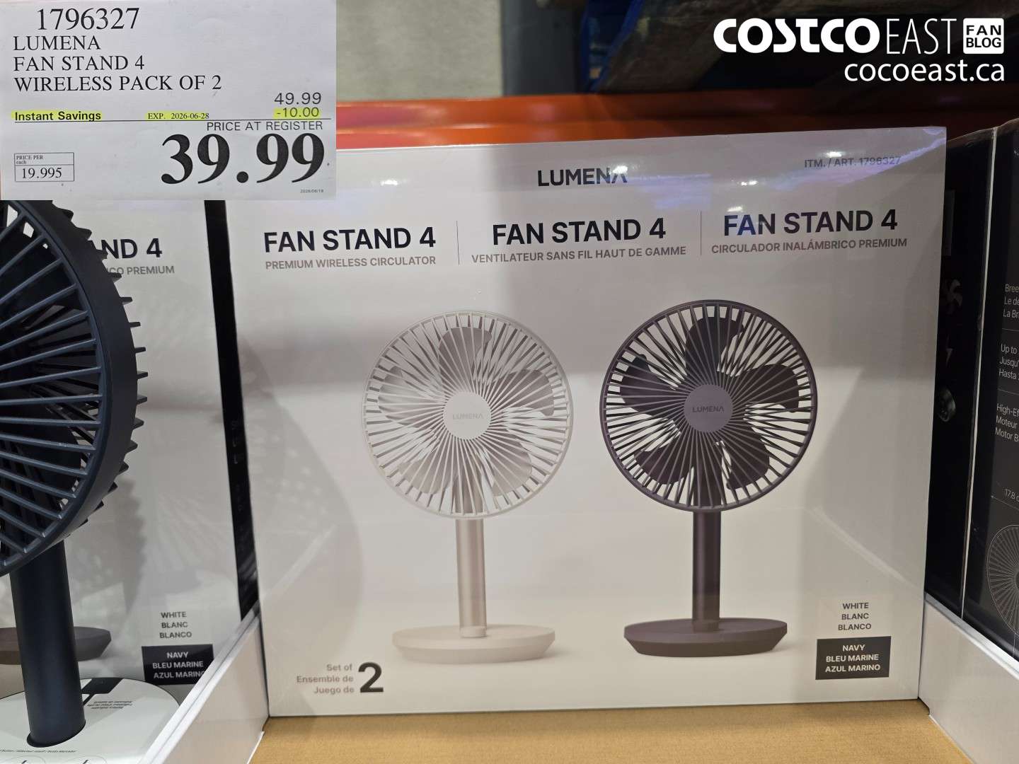 1796327 LUMENA FAN STAND 4 WIRELESS PACK OF 2 ($10.00 INSTANT SAVINGS EXPIRES ON 2026-06-28) $39.99