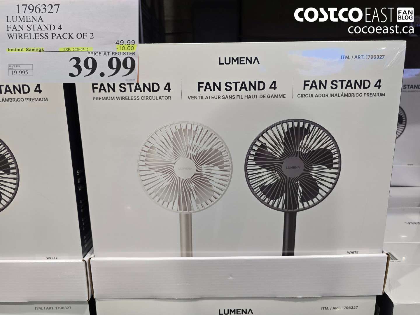 1796327 LUMENA FAN STAND 4 WIRELESS PACK OF 2 ($10.00 INSTANT SAVINGS EXPIRES ON 2026-07-12) $39.99