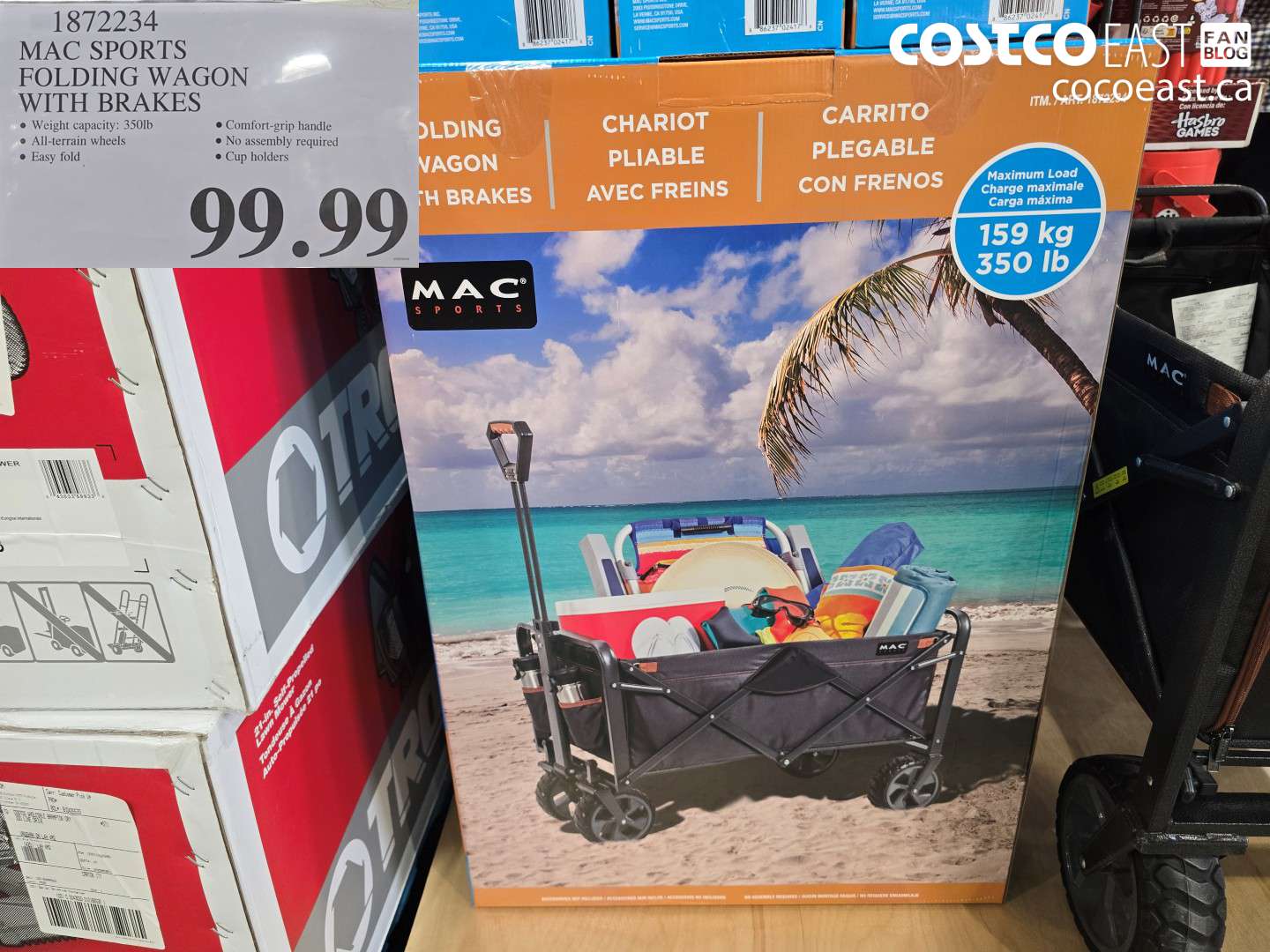 1872234 MAC SPORTS FOLDING WAGON WITH BRAKES $99.99