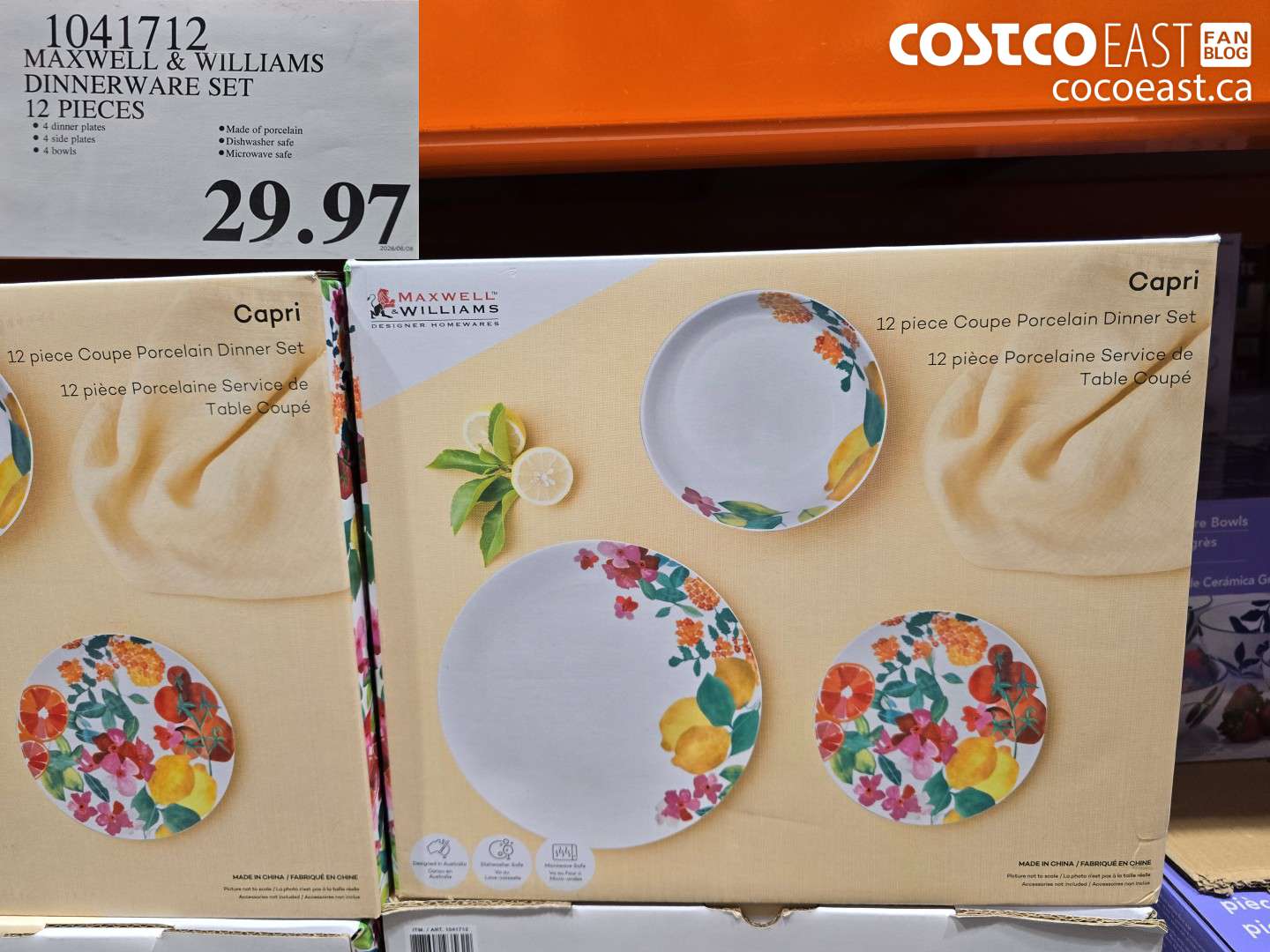 1041712 MAXWELL & WILLIAMS DINNERWARE SET 12 PIECES $29.97