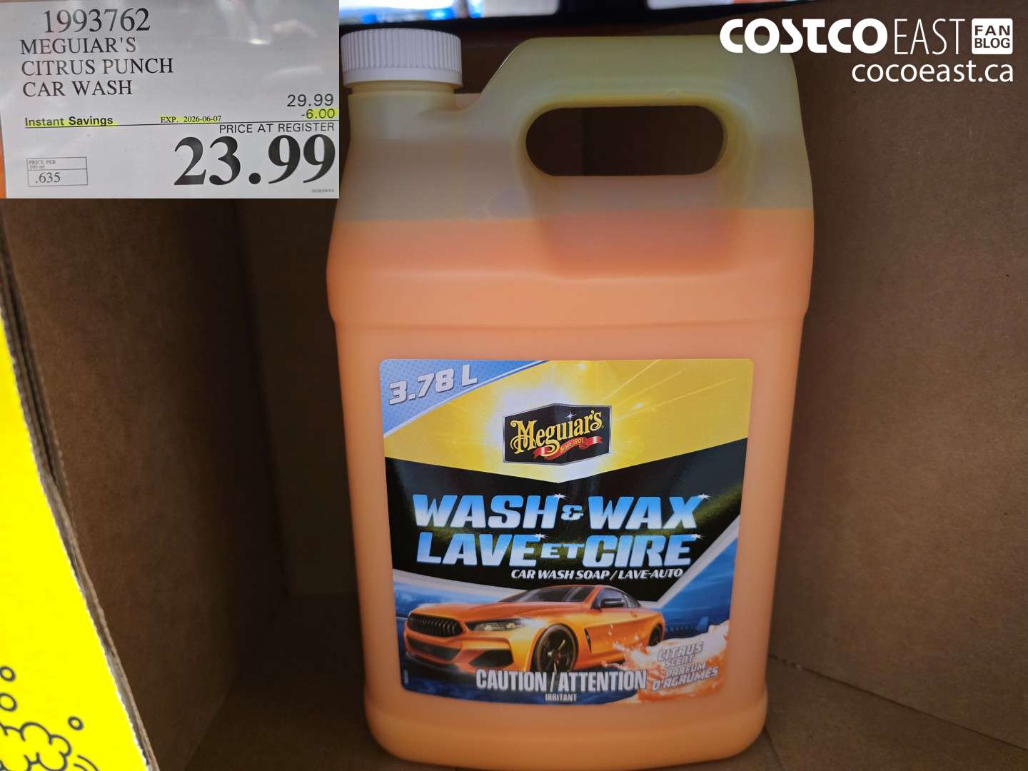 1993762 MEGUIAR'S CITRUS PUNCH CAR WASH ($6.00 INSTANT SAVINGS EXPIRES ON 2026-06-07) $23.99