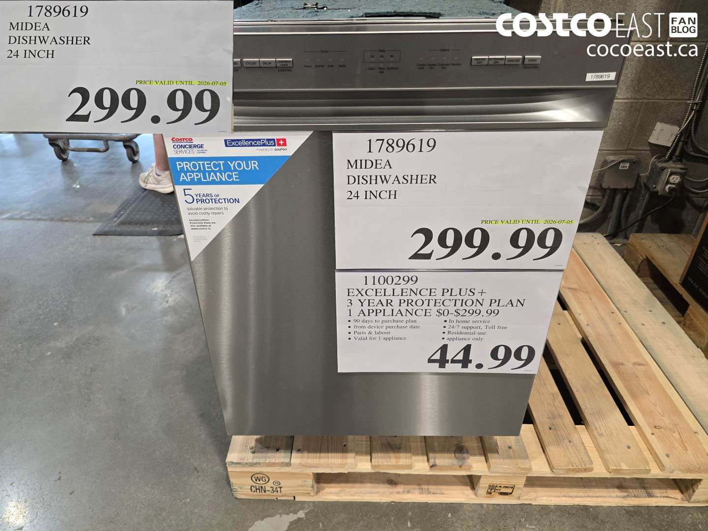 1789619 MIDEA DISHWASHER 24 INCH $299.99