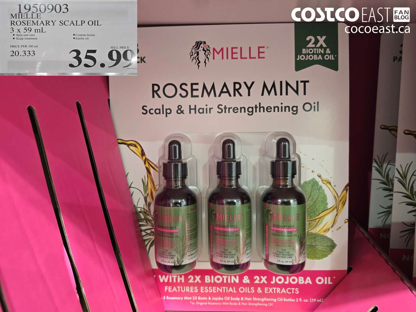 1950903 MIELLE ROSEMARY SCALP OIL 3 X 59 ML $35.99