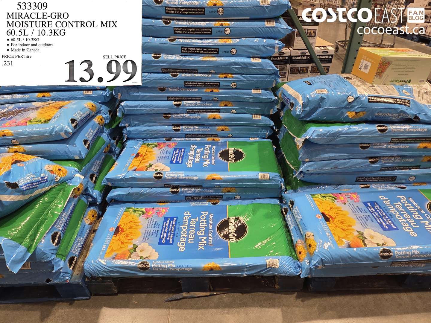 533309 MIRACLE-GRO MOISTURE CONTROL MIX 60.5L / 10.3KG $13.99