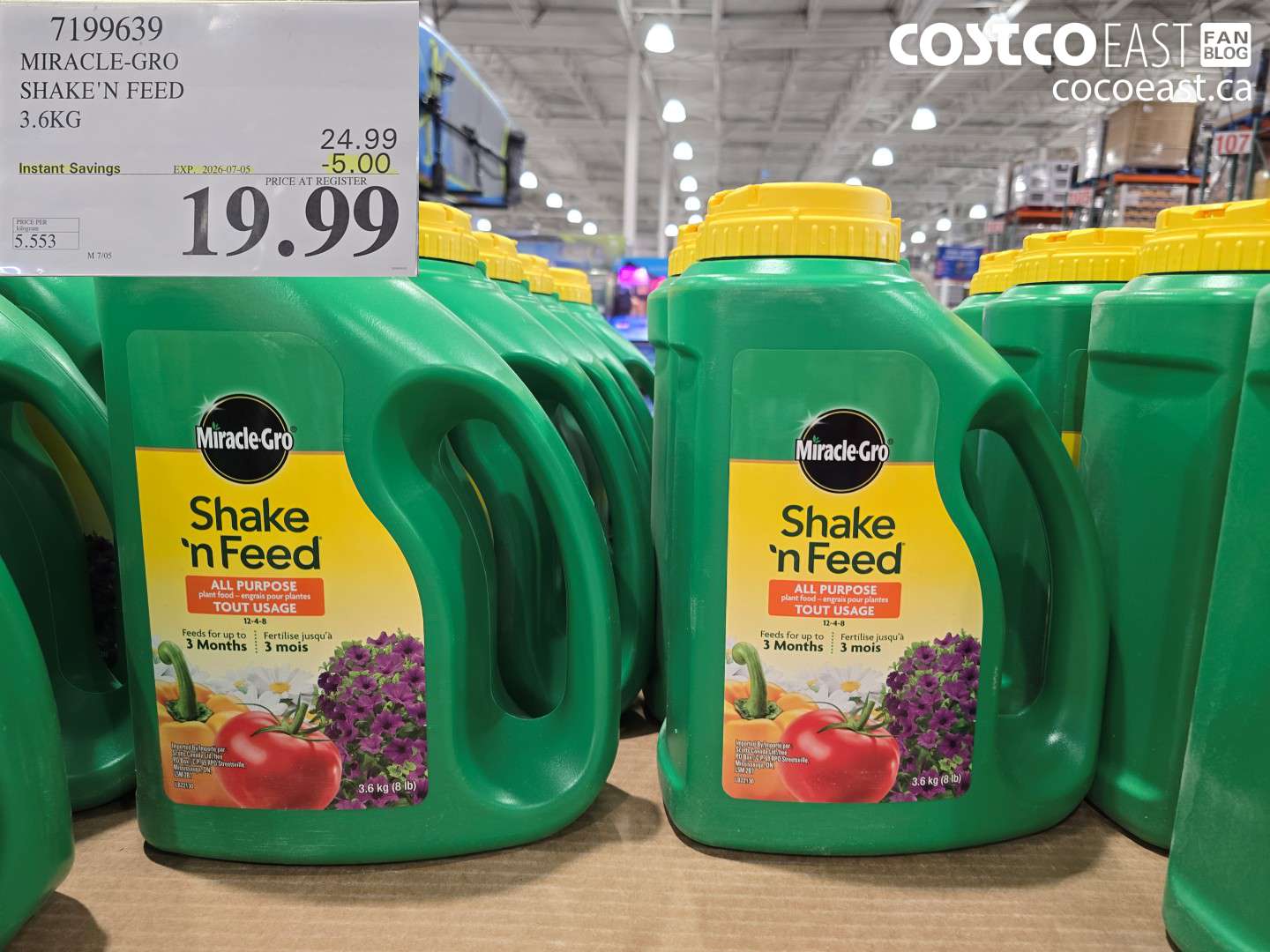 7199639 MIRACLE-GRO SHAKE'N FEED 3.6KG ($5.00 INSTANT SAVINGS EXPIRES ON 2026-07-05) $19.99