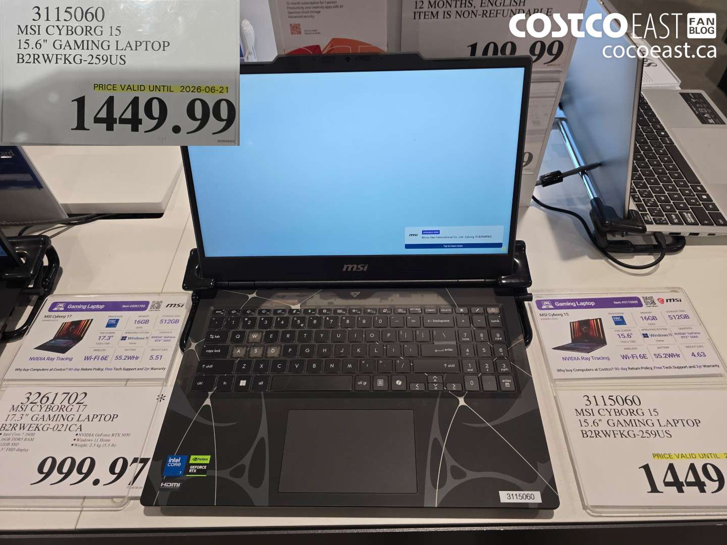 3115060 MSI CYBORG 15 15.6