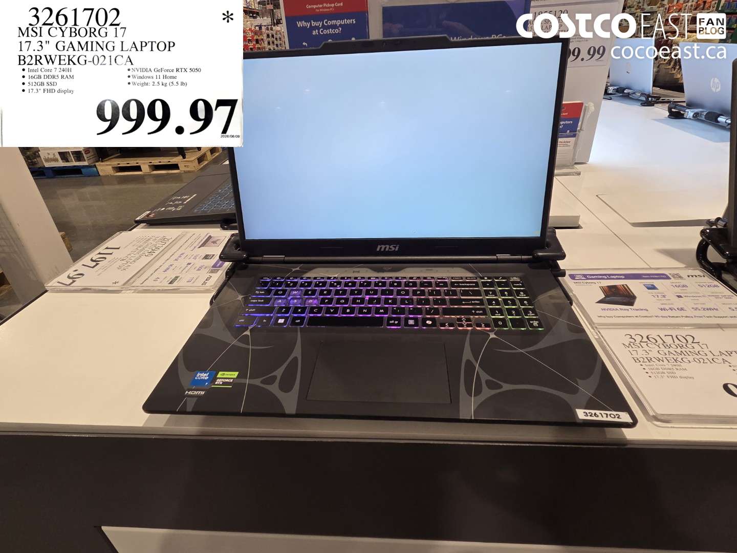 3261702 MSI CYBORG 17 17.3