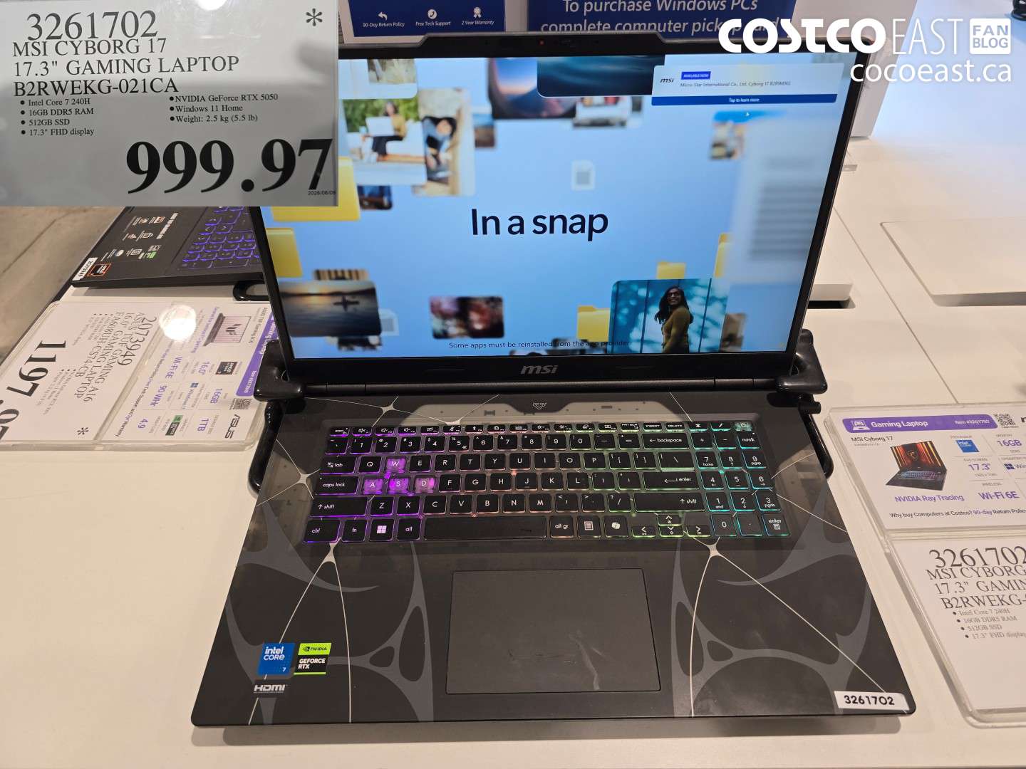 3261702 MSI CYBORG 17 17.3
