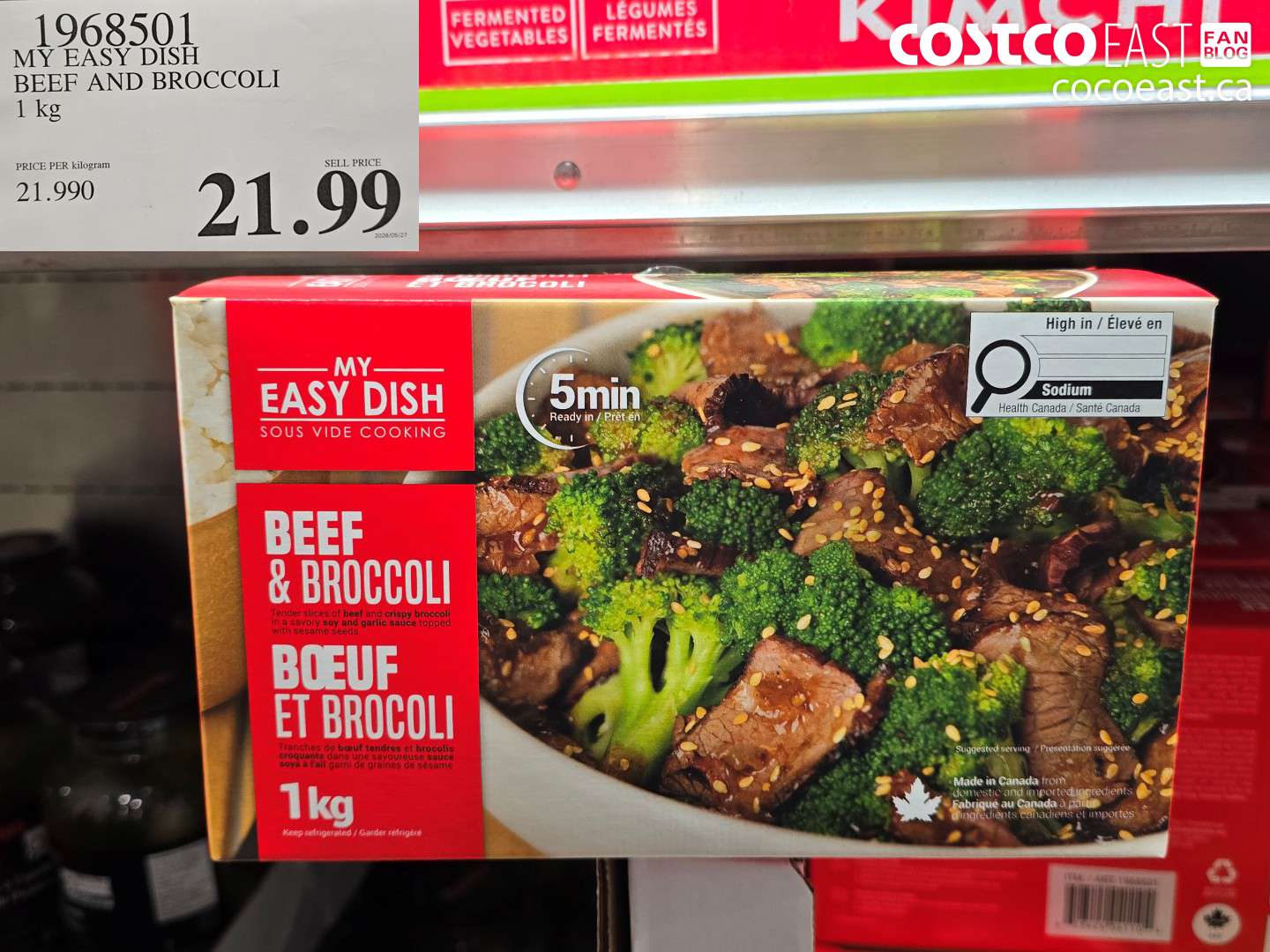 1968501 MY EASY DISH BEEF AND BROCCOLI 1 KG $21.99