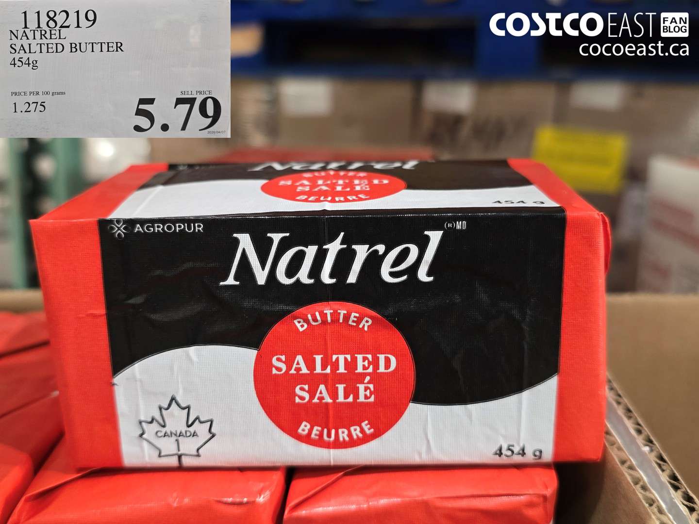 118219 NATREL SALTED BUTTER 454G $5.79