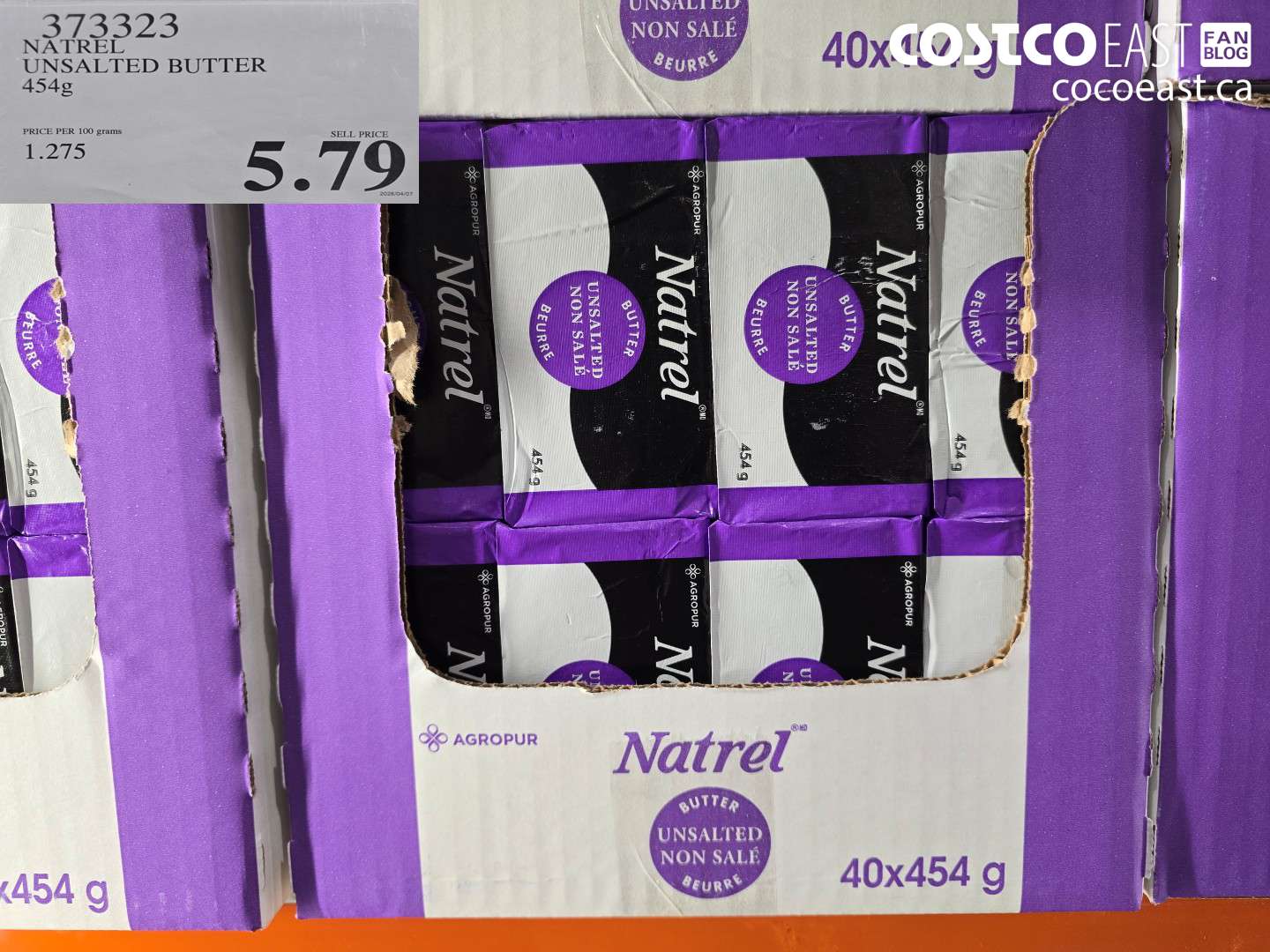 373323 NATREL UNSALTED BUTTER 454G $5.79