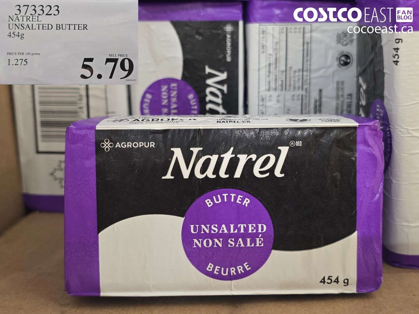 373323 NATREL UNSALTED BUTTER 454G $5.79