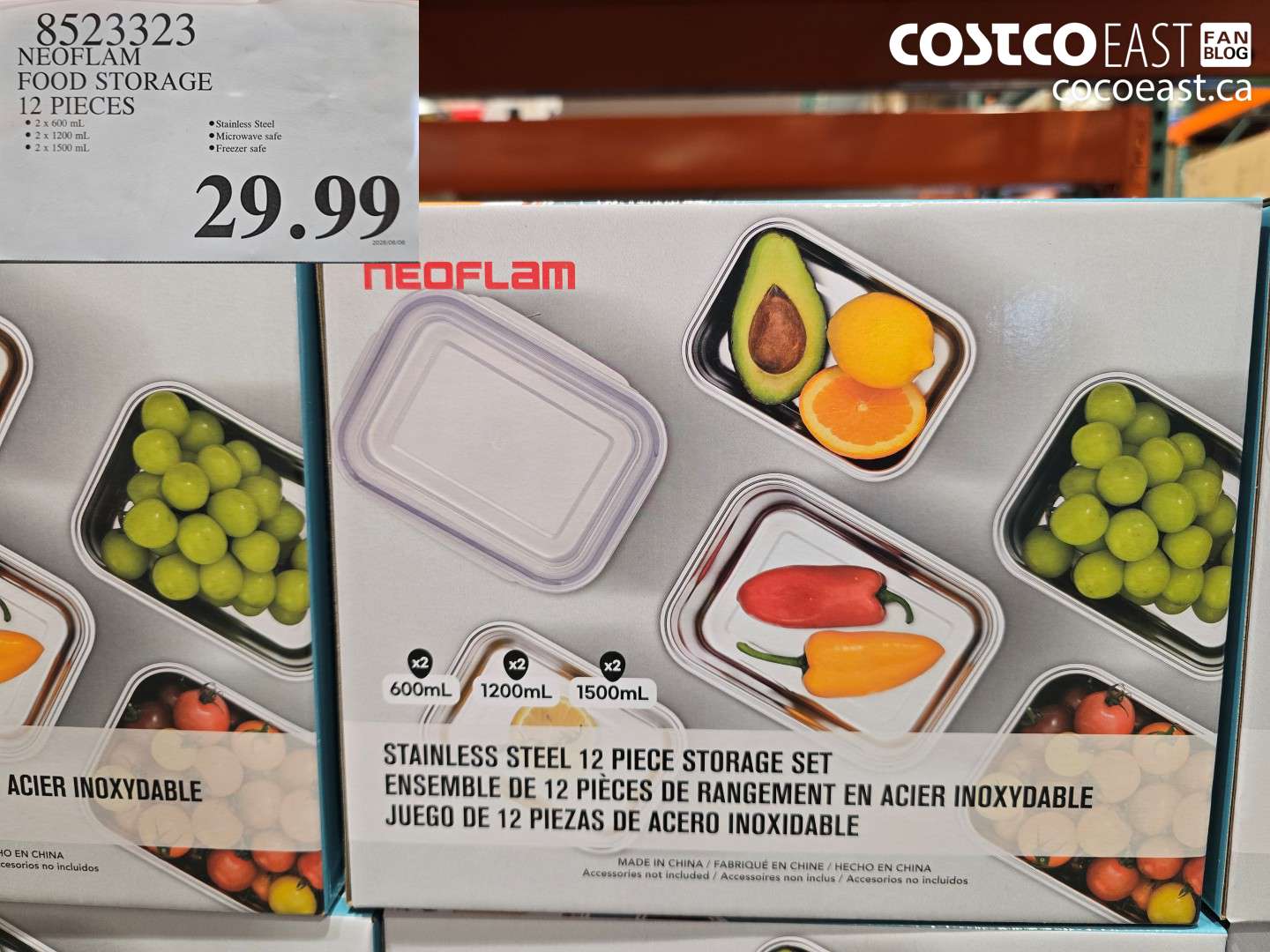 8523323 NEOFLAM FOOD STORAGE 12 PIECES $29.99