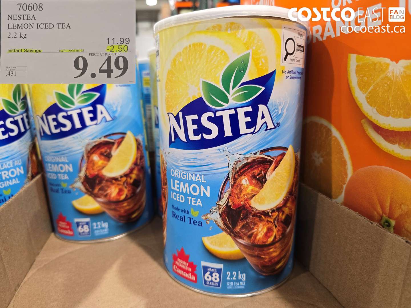70608 NESTEA LEMON ICED TEA 2.2 KG ($2.50 INSTANT SAVINGS EXPIRES ON 2026-06-28) $9.49