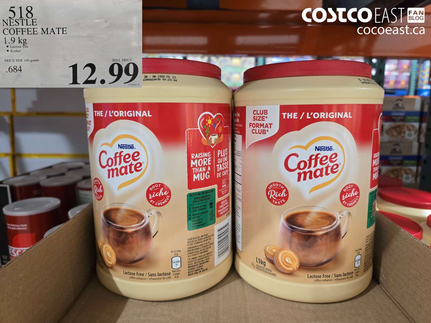 518 NESTLE COFFEE MATE 1.9 KG $12.99