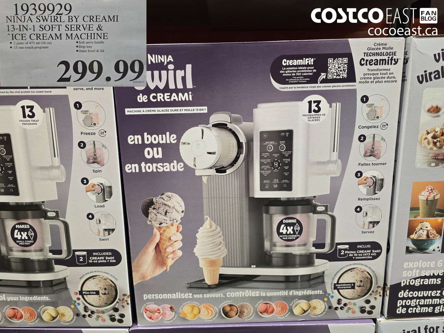 1939929 NINJA SWIRL BY CREAMI 13-IN-1 SOFT SERVE & ICE CREAM MACHINE $299.99