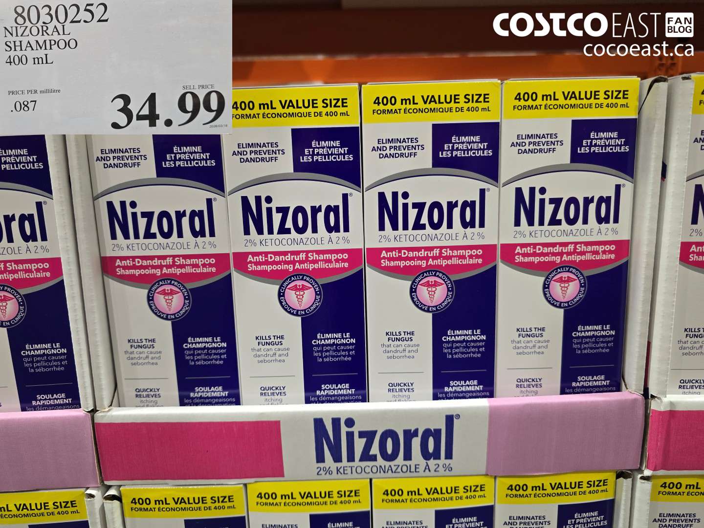 8030252 NIZORAL SHAMPOO 400 ML $34.99