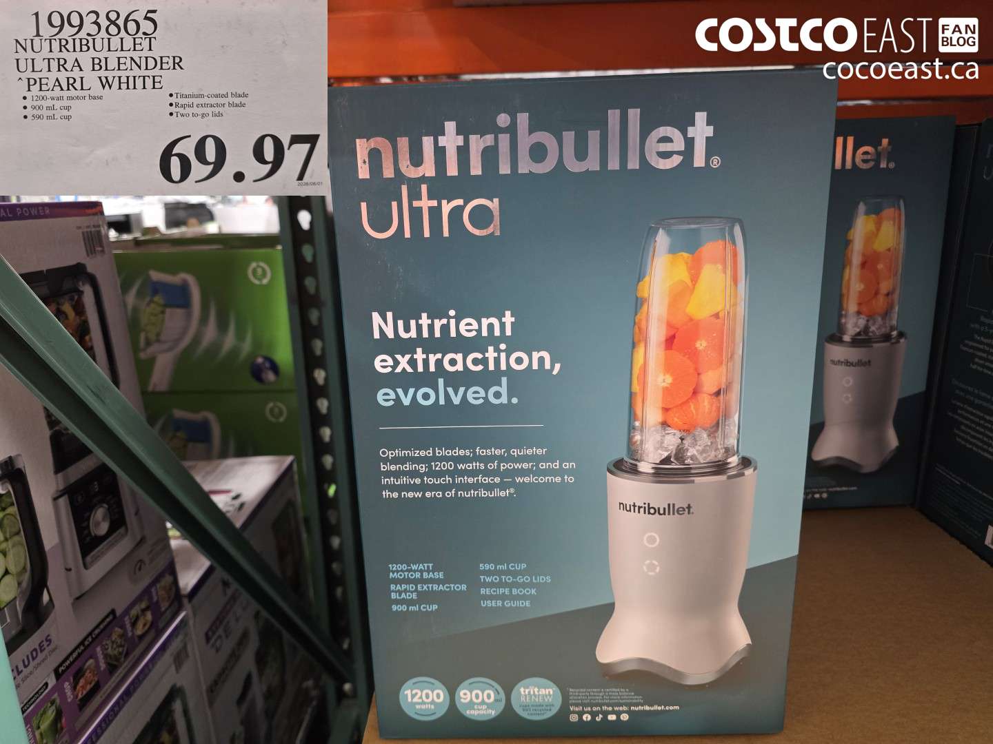 1993865 NUTRIBULLET ULTRA BLENDER PEARL WHITE $69.97
