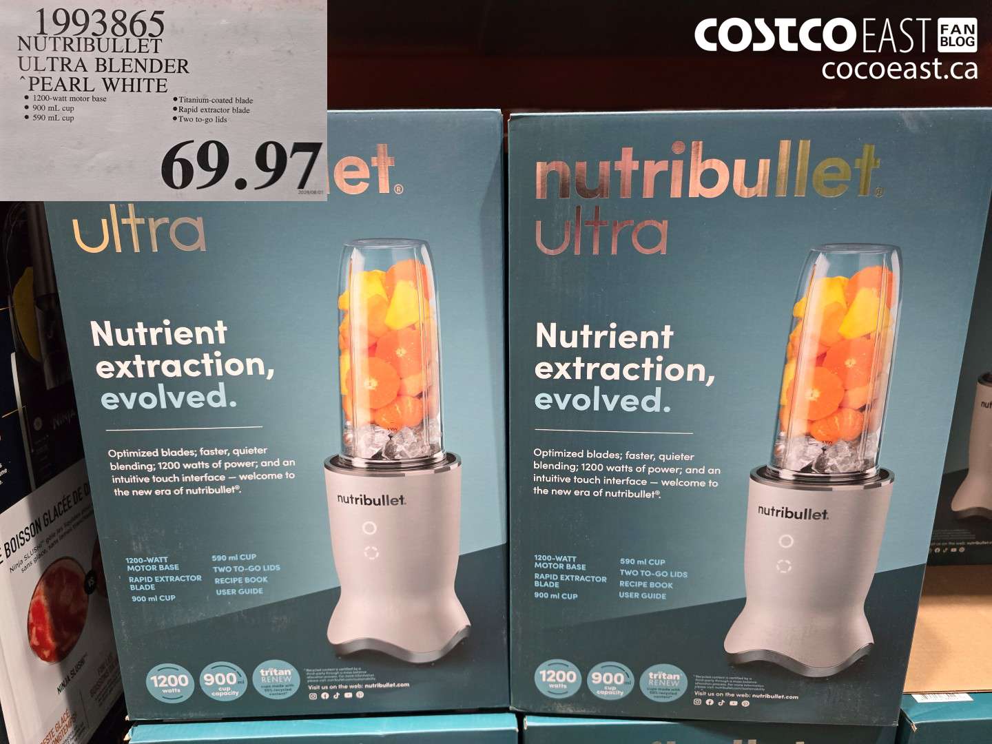 1993865 NUTRIBULLET ULTRA BLENDER PEARL WHITE $69.97