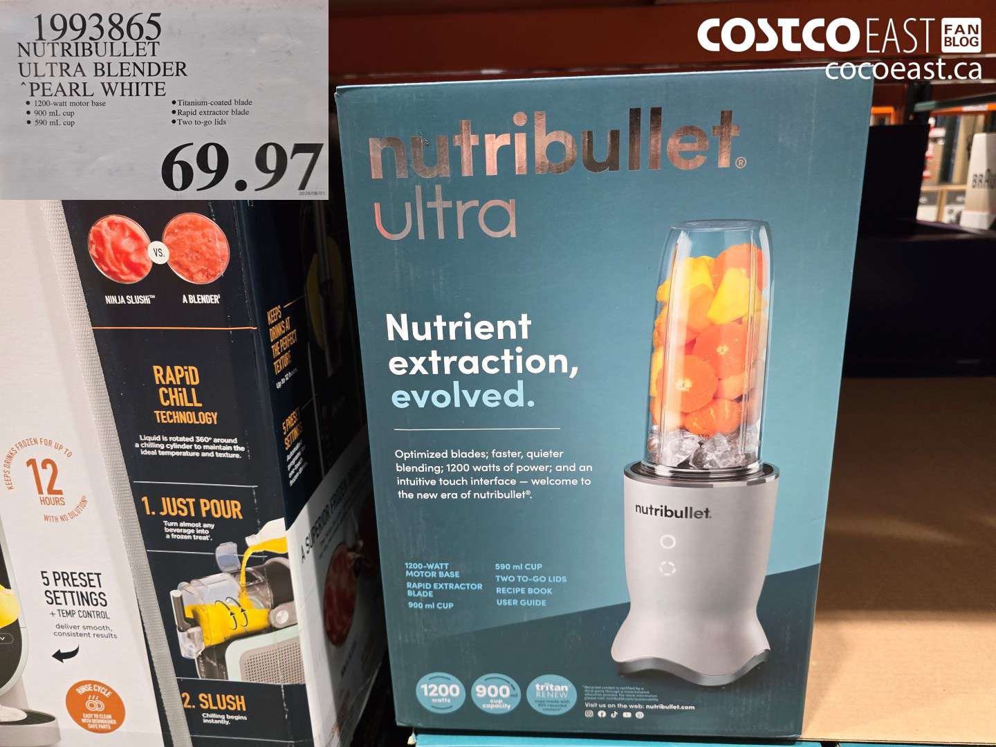 1993865 NUTRIBULLET ULTRA BLENDER PEARL WHITE $69.97